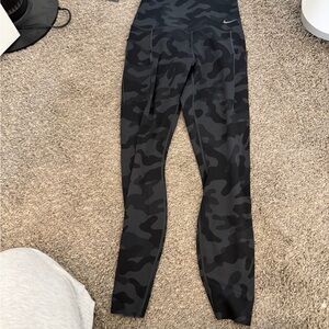 Nike Black and Gray Camouflage Leggings